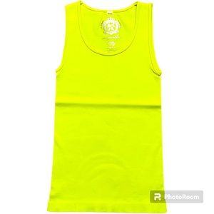 Sugarlips seamless ribbed stretchy tank neon yellow Girls’ One Size Fits Most